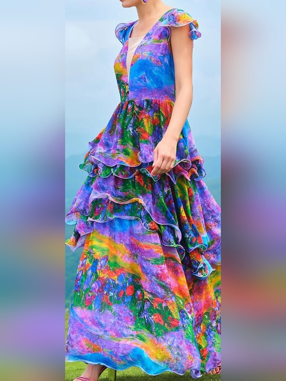 MOTF X Maria-Victoria Checa Ruffle Layered Dress - Picture 10 of 12